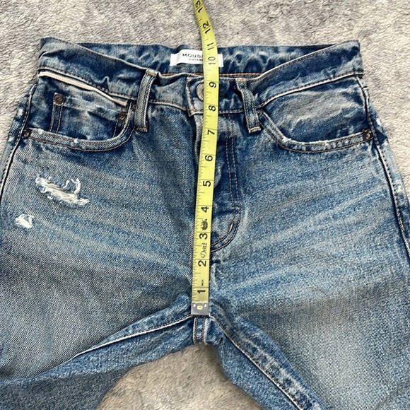 New Moussy Vintage Monroe Tapered Jean Japanese Denim Patchwork Sz 24 - Picture 11 of 14
